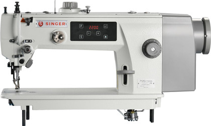 SINGER® 712G E Series Direct Drive Upper and Lower Compound Feed Lockstitch Industrial Sewing Machine with Table