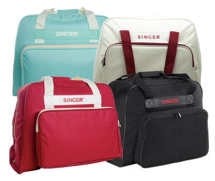 SINGER® Sewing Machine Carry Case – Multicolour Universal Canvas Tote Bag with Multiple Storage Pockets for Accessories