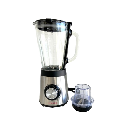 SINGER® 1.5 Litre 5-Speed Glass Jar Blender with Pulse Function & Coffee Grinder