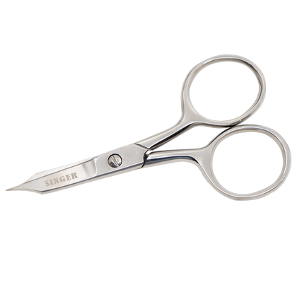 SINGER 4 Inch Curved Microtip Embroidery Scissors Closed